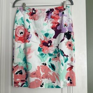 Floral Pencil Skirt, Size 4